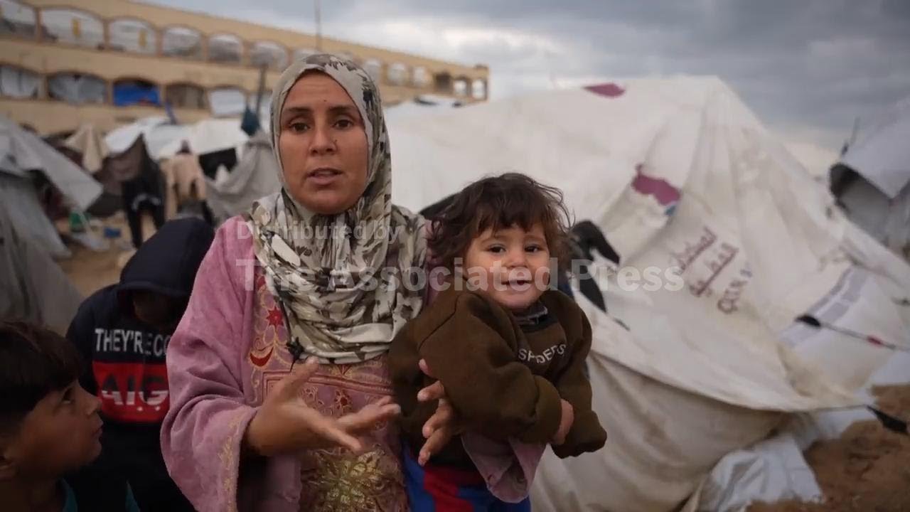 Winter storms lash Gaza City, with driving rain and strong winds wreaking havoc on makeshift camps