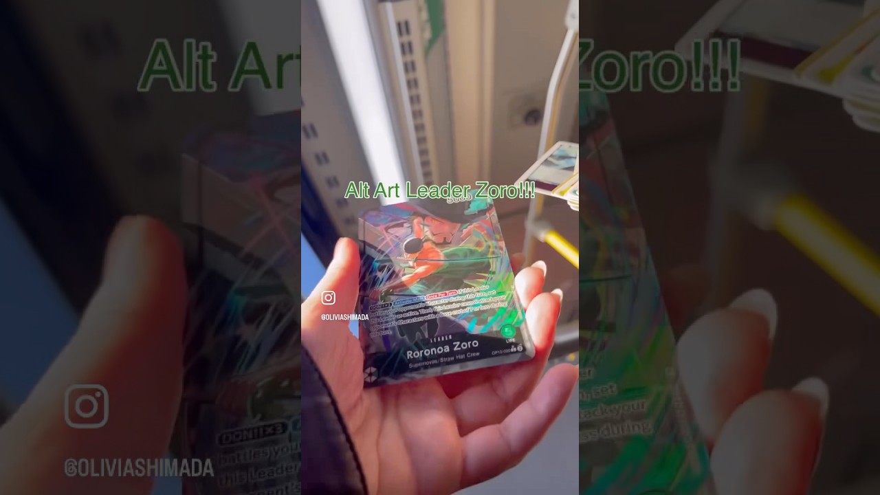 Alt art leader Zoro! #op12 #onepiecetcg #tcgonepiece #onepiececard #onepiececardopening #tcg