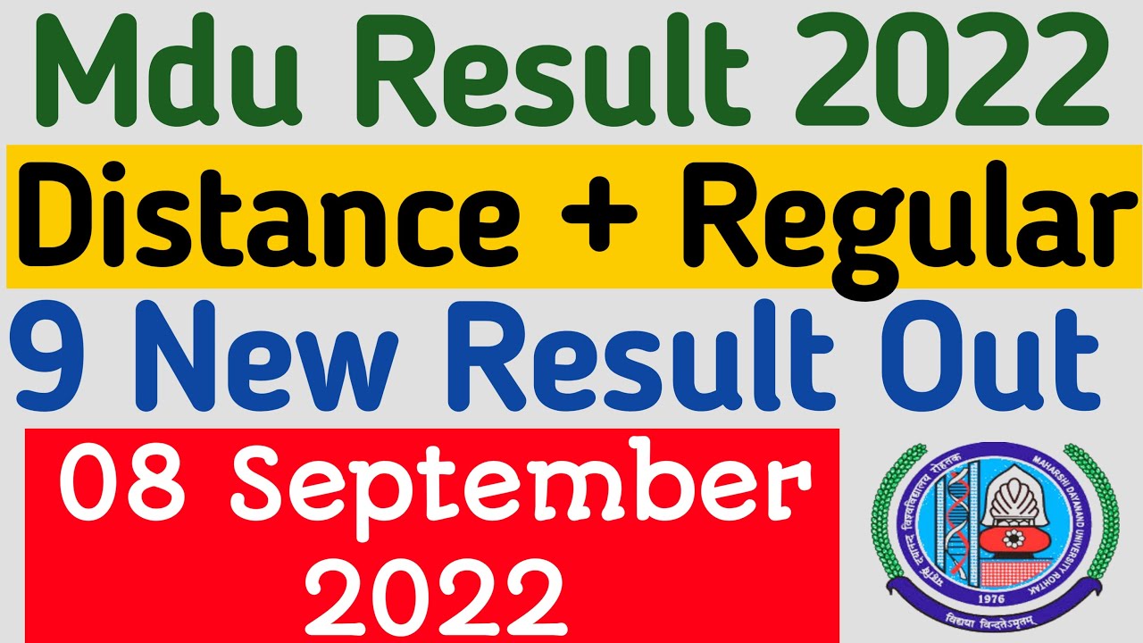 Mdu Result 2022 | mdu latest result 2022 | mdu result update | mdu new result out