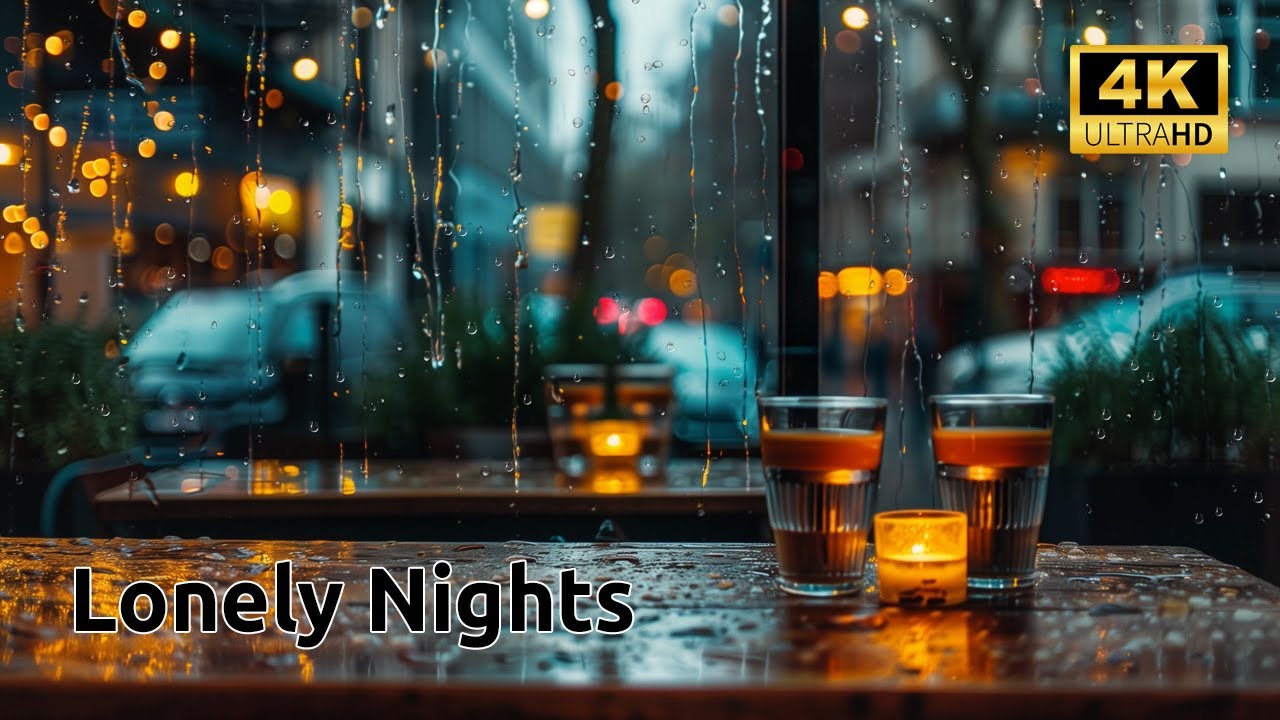 Lonely Nights 🌙 Soft Lo-Fi & Rain | 4 Hours | No Lyrics