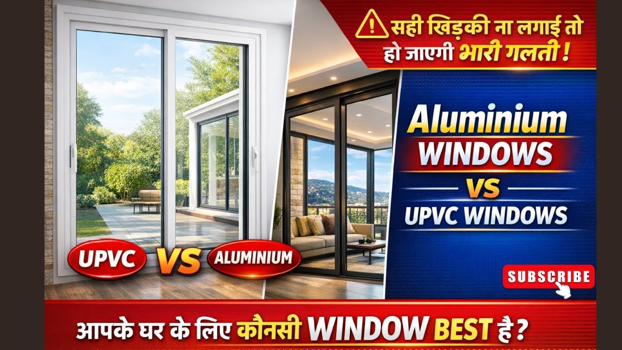Aluminium vs UPVC Window | Complete Cost Guide ₹700/sqft | Best Choice 2026