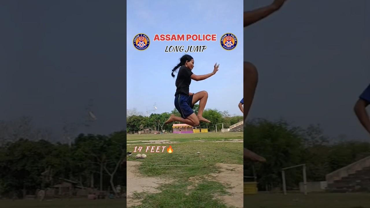 Assam Police 🚨/ Long Jump / Girl 14 Feet #viral #shorts #trending #youtubeshorts #assampolice