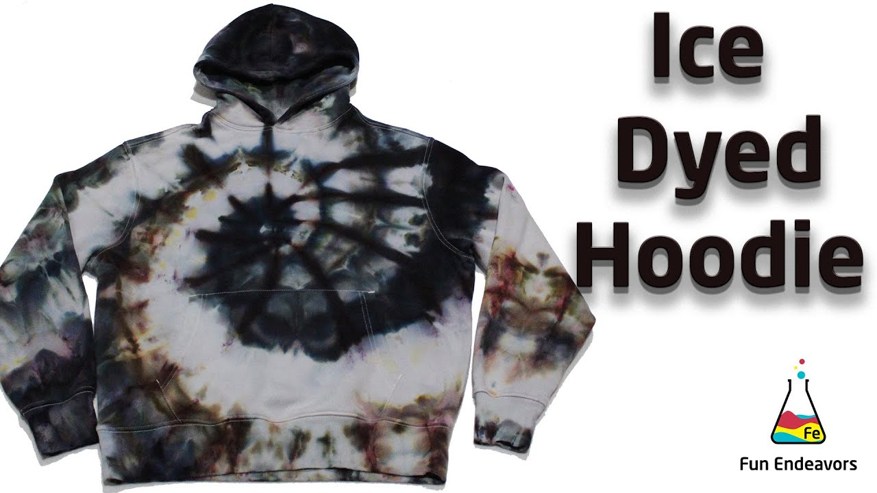 Tie Dye Designs:  Ice Dyed Spiral Hoodie