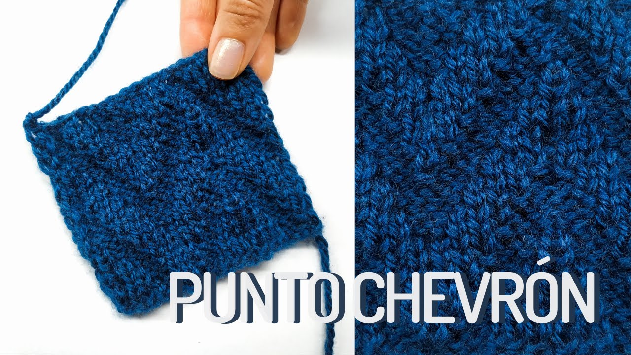 Comó hacer PUNTO CHEVRÓN o zig zag relieve en DOS AGUJAS - Bufanda, Gorro, sweater, chales