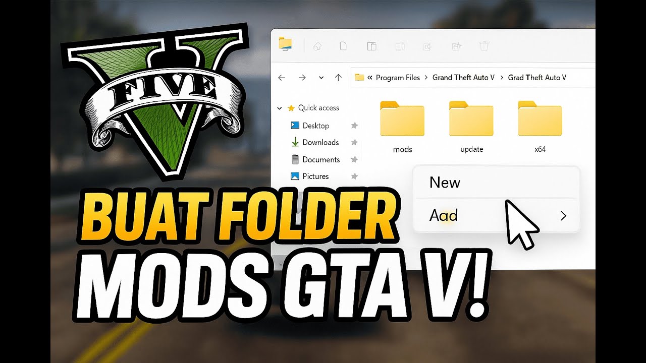 Cara Membuat Folder mods di GTA V Tanpa Software Tambahan