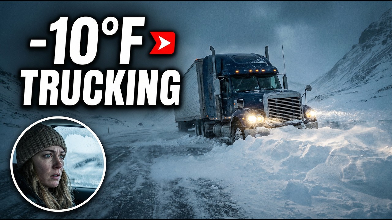 GIRL TRUCK Snowstorm Survival ❄️ Semi Truck vs Mountain Blizzard | Solo Female Trucker Life