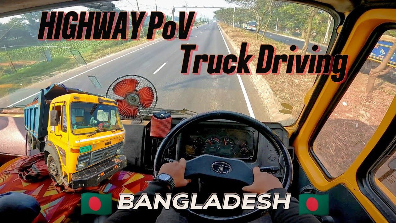 Highway PoV Truck Driving | TATA 2518 HD Tripper 10 wheel | Bangladesh🇧🇩