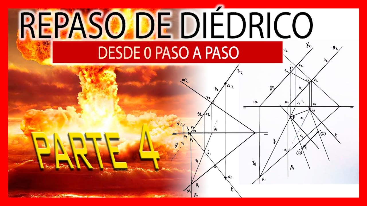 Diédrico desde cero parte 4 | Perpendicularidad Paralelismo Distancias y Abatimiento Dibujo TÉCNICO