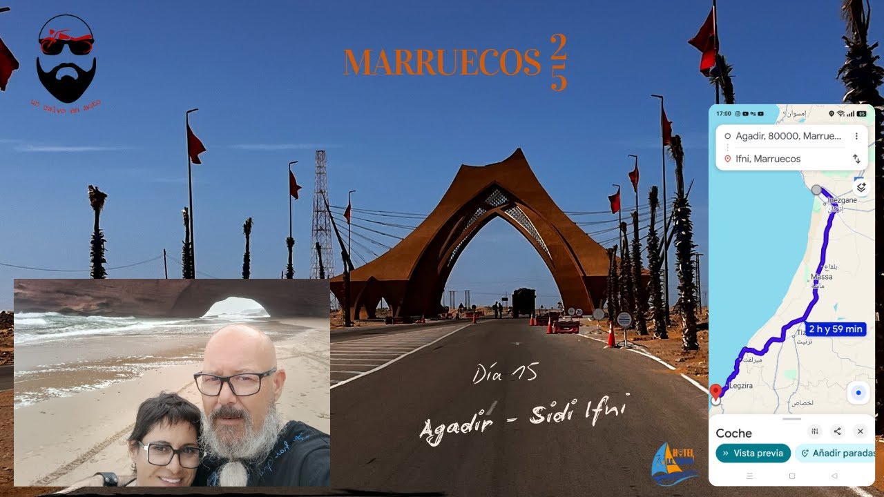Marruecos 2025. Día 15.  Agadir - Sidi Ifni. La maleta trasera ya no es un problema.Intruder M1800r.