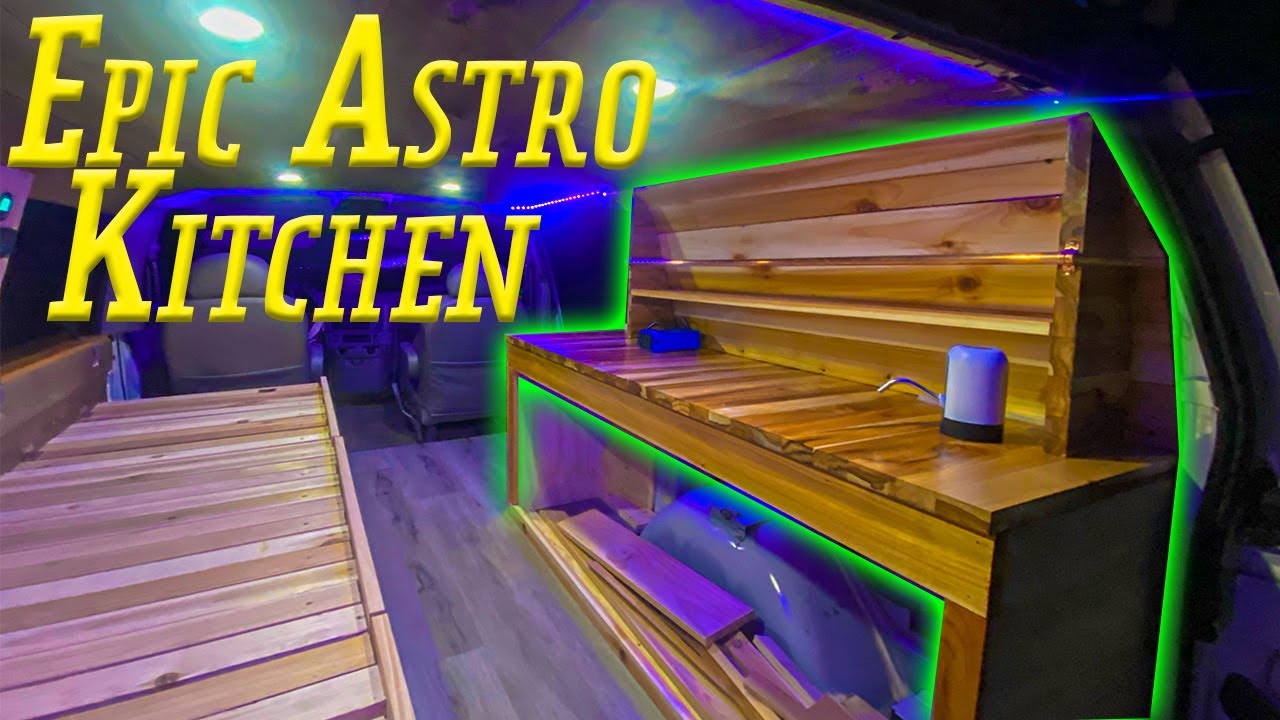 Переделка Astro Van Camper — кухня, шкафы и отделка