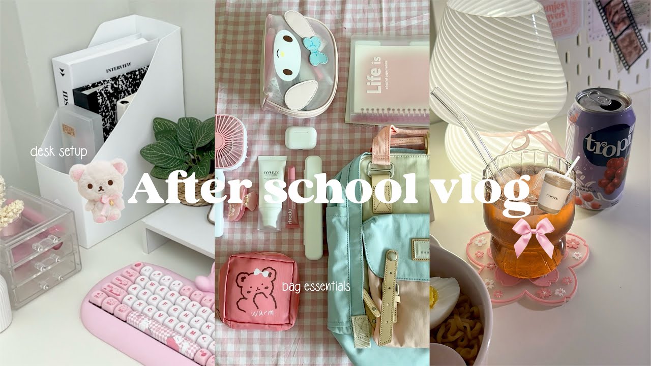After school routine ⋆𖦹°📓★| desk setup, what’s in my bag, making presentation, note taking & more…