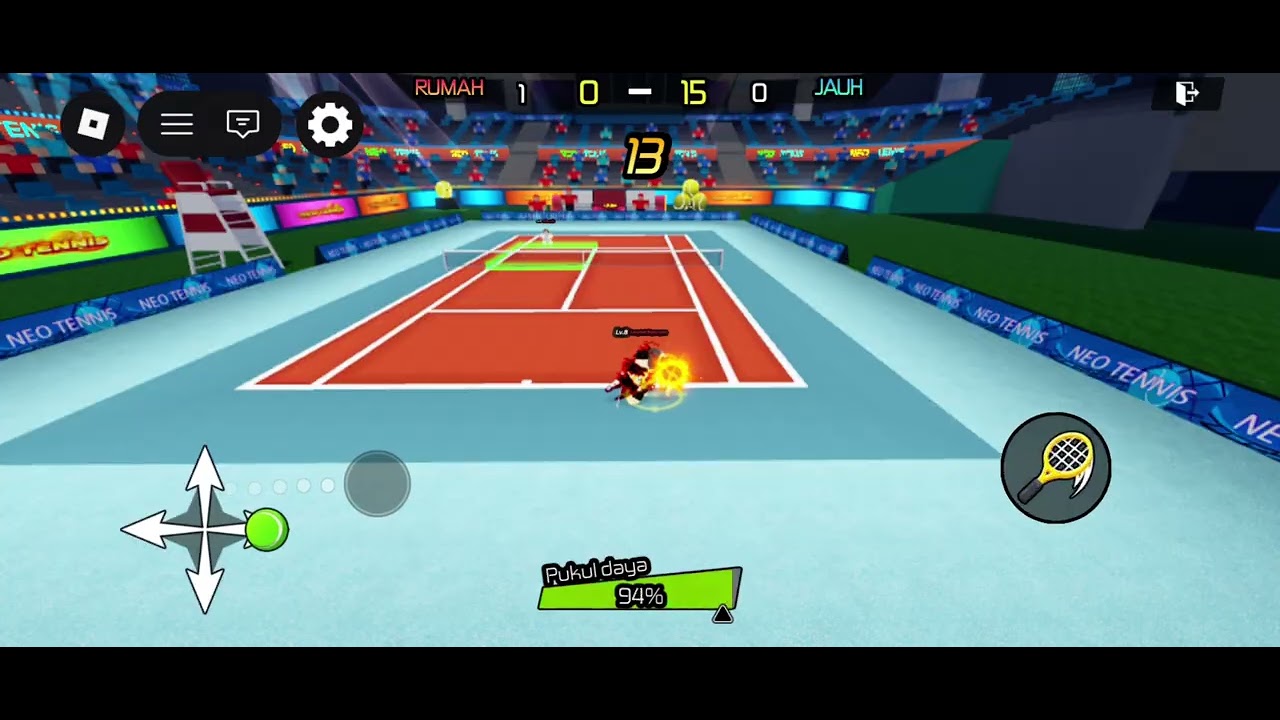 Bermain roblox tennis