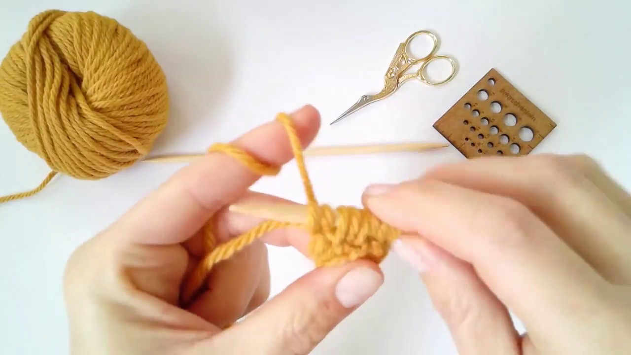 Dreiseitiger Maschenanschlag - Garter Tab Cast On