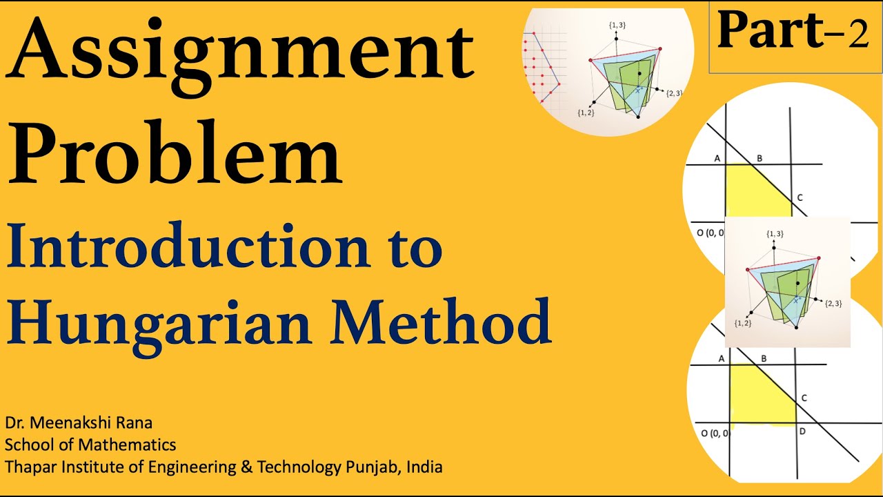 Assignment Problem (Part-2) Introduction to Hungarian Method to Solve Assignment Problem