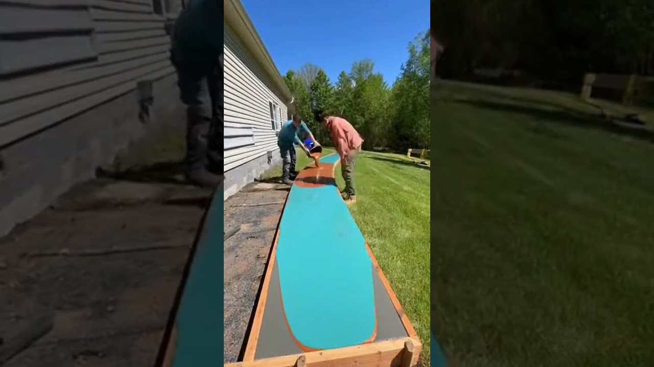 Copper & Teal Resin Path Makeover #resin #DIY #landscape