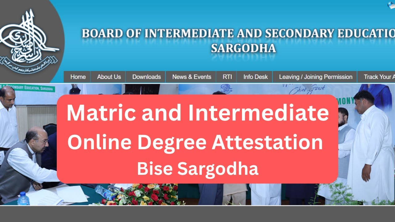 Bise sargodha matric and intermediate certificate verification | Valid for IBCC | Degree Attestation