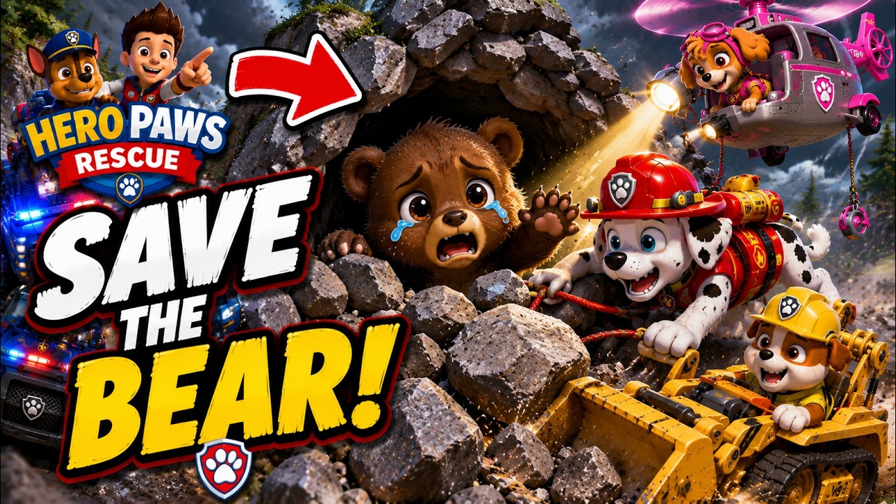 🐻 Can the Team Rescue the Baby Bear Trapped in the Cave? | Hero Paws Rescue