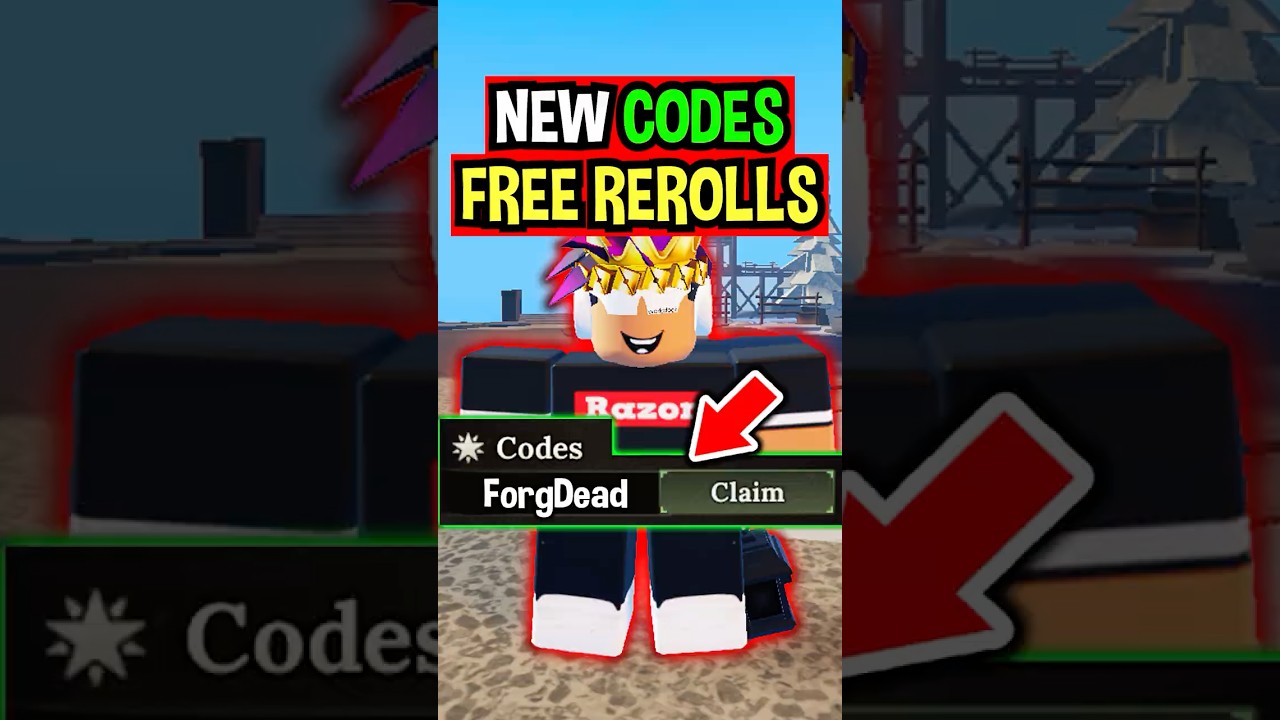 NEW REROLL CODES in The Forge Roblox
