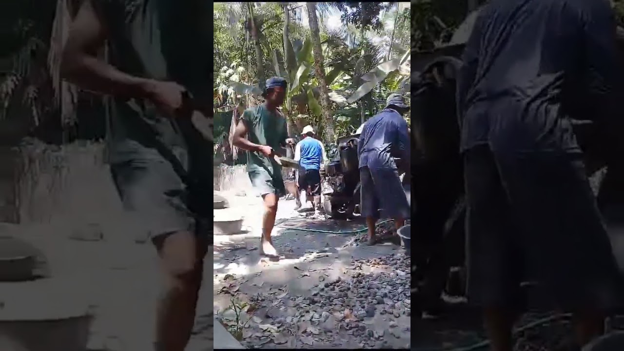 Gasken proses pengecoran jalan poros desa#membangun #betonisasi @karangsoko