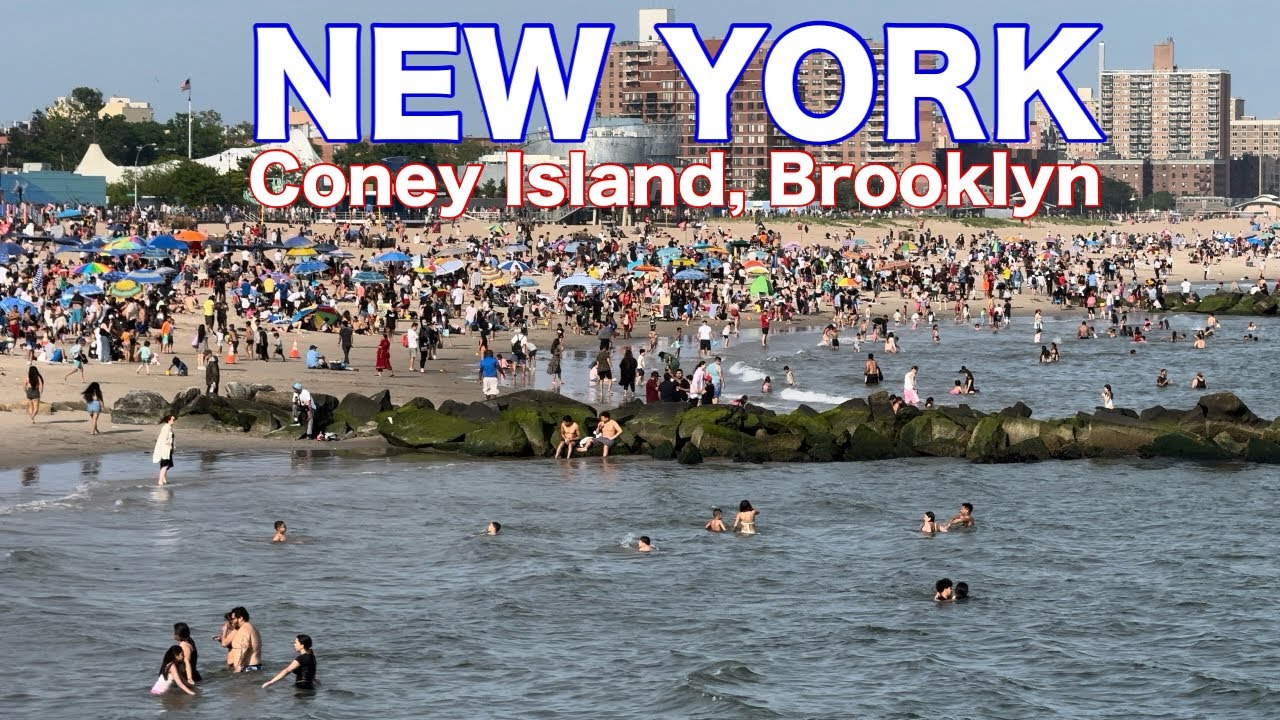 NEW YORK CITY Walking Tour [4K] - Brighton Beach, Coney Island - Memorial Day Weekend Walking Tour