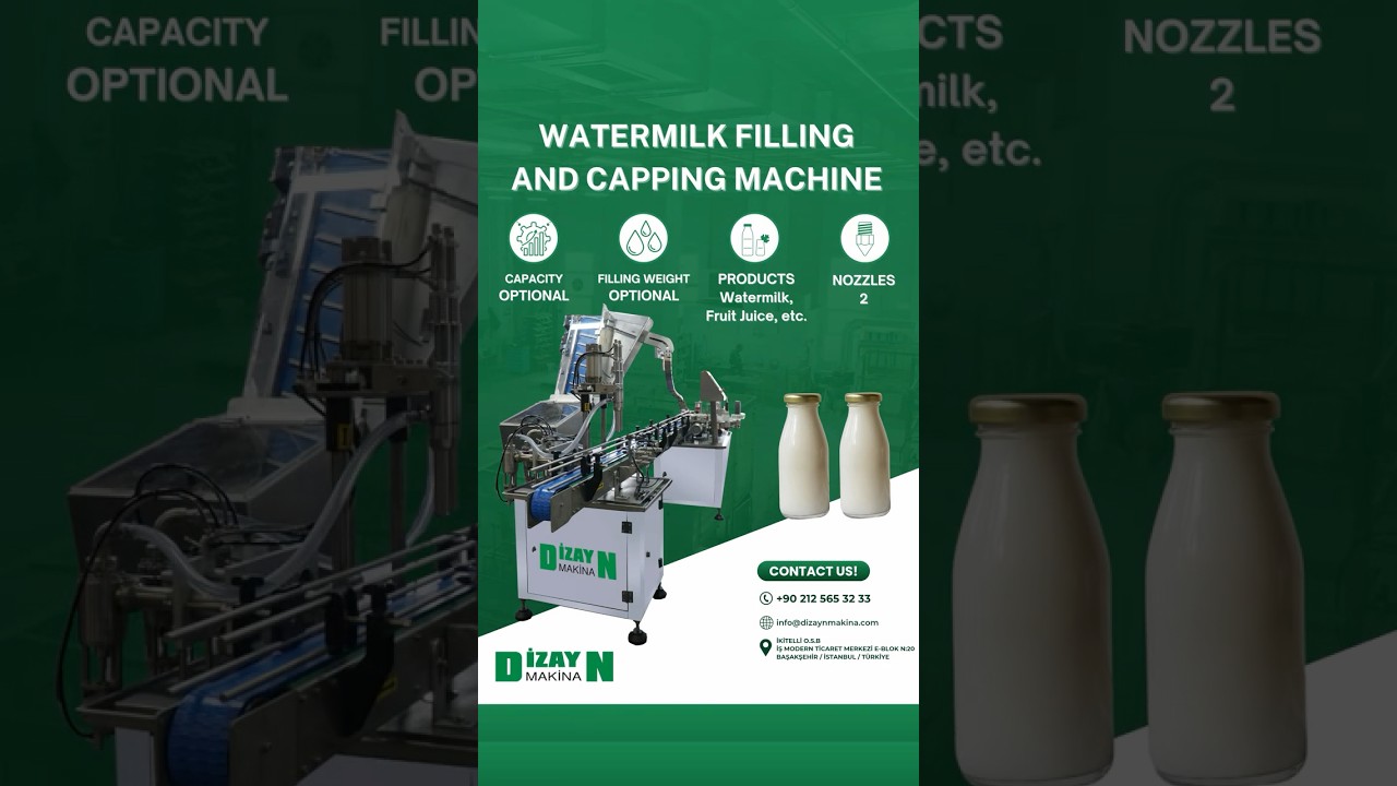 Ayran Filling and Capping Machines📍 Ayran Dolum Ve Kapatma Makinası📍