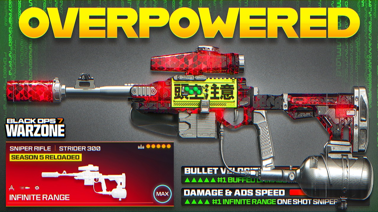the *NEW* INFINITE RANGE 1 SHOT SNIPER META LOADOUT in Warzone! (Best Sniper Class Setup)