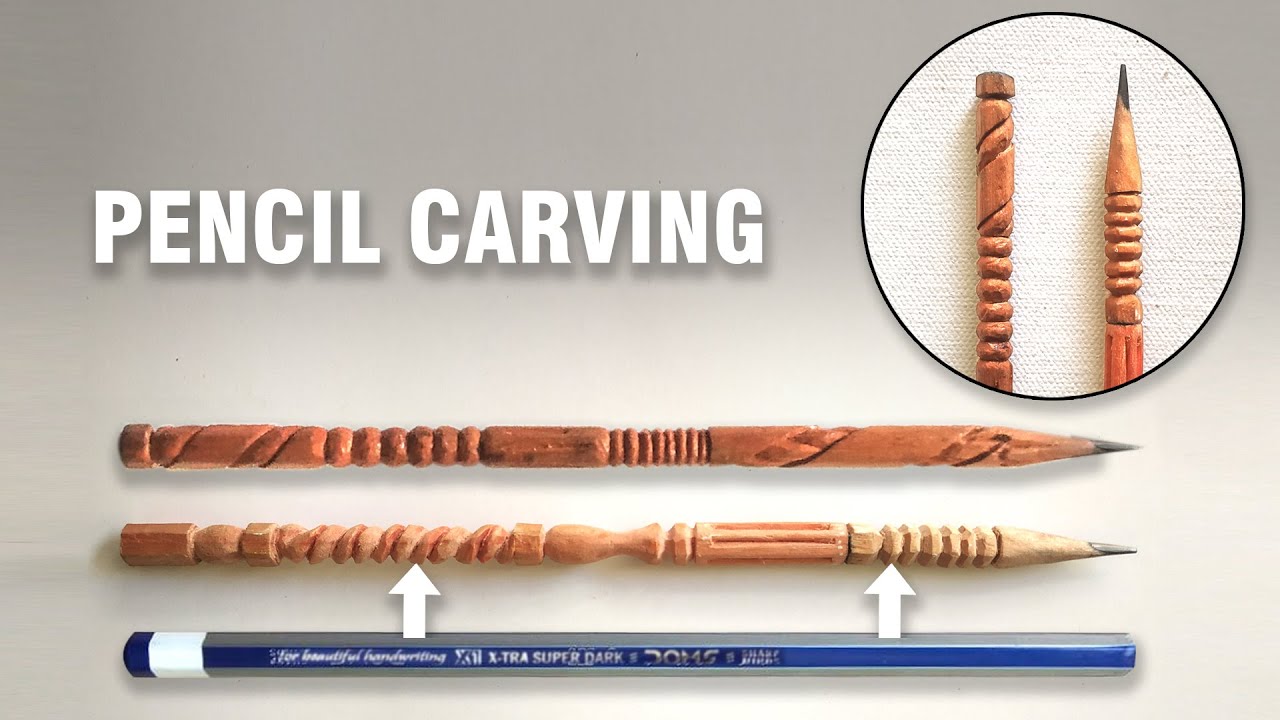 How to carve a Pencil | Pencil Carving | Art on Pencil | Carving  ✏️ @CraftBoxStudio