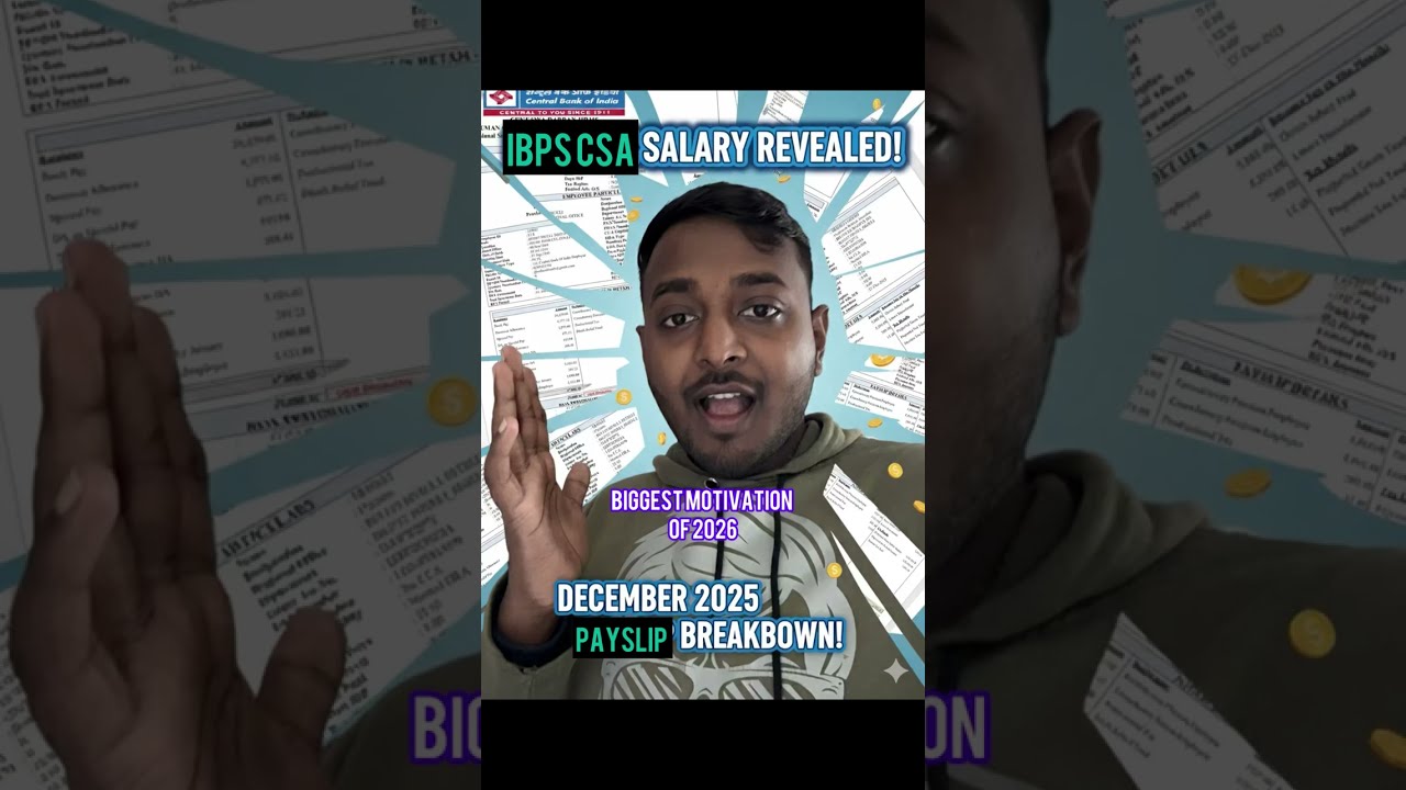 😱IBPS CSA latest salary slip| 🎯Don’t Miss the end 30Sec please🙏🏽 | 