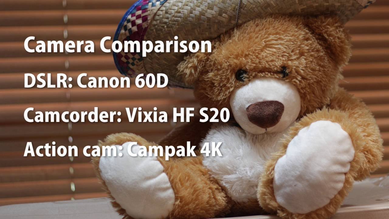 Video Comparison: Canon 60D vs Vixia HF S20 vs Action Campark 4K