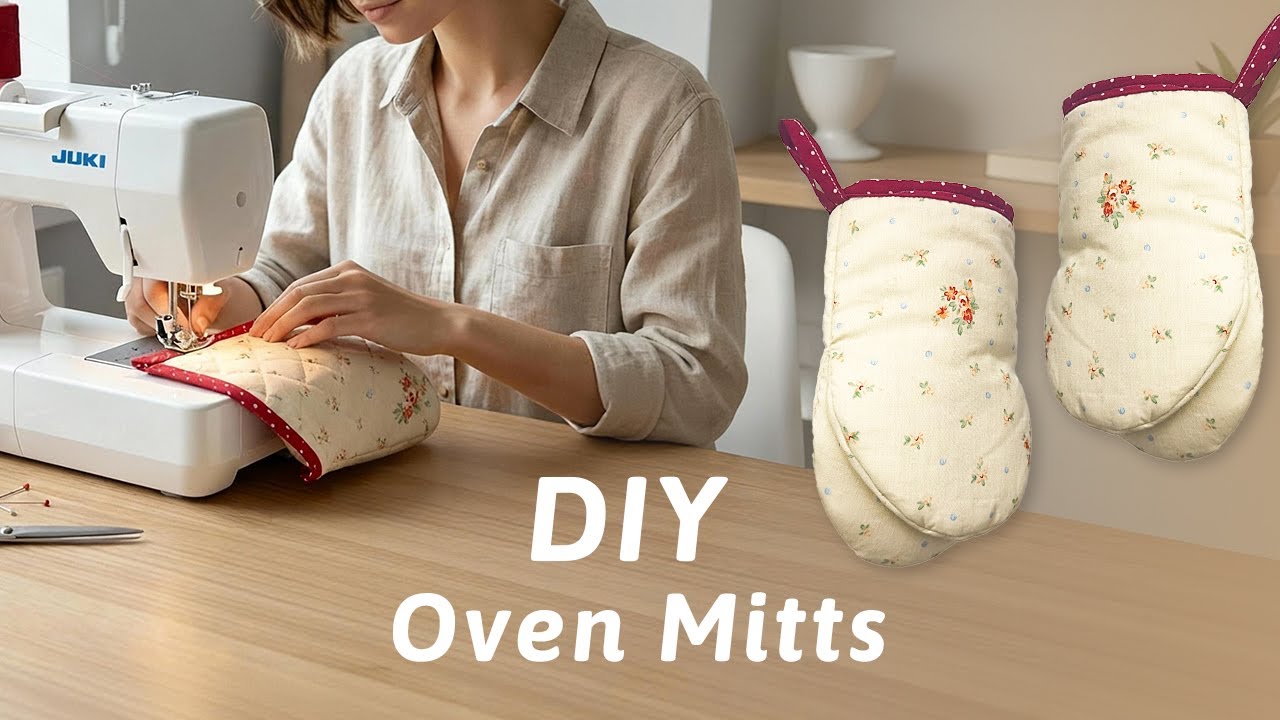 How to Make Oven Mitts - Easy Sewing Project for Beginners! Practical Kitchen Essential