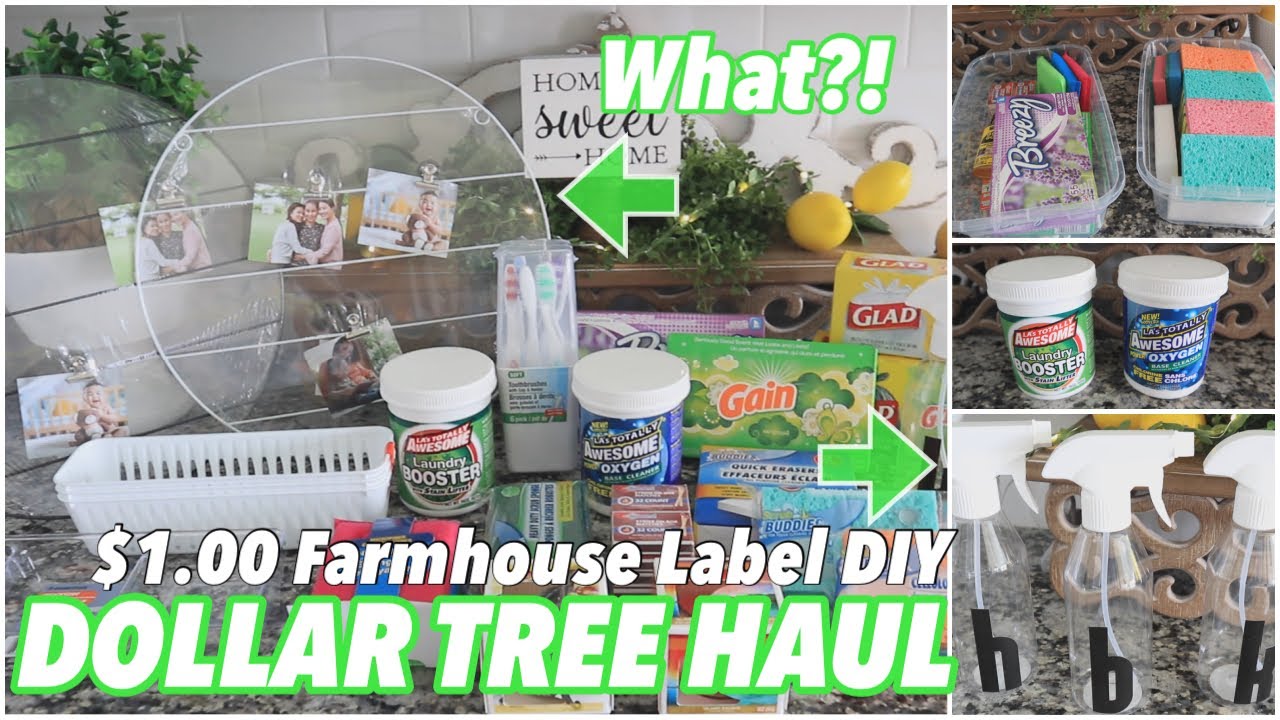 DOLLAR TREE HAUL | CUTEST FARMHOUSE DIY FOR $1.00 + CLEANING SUPPLIES RESTOCK