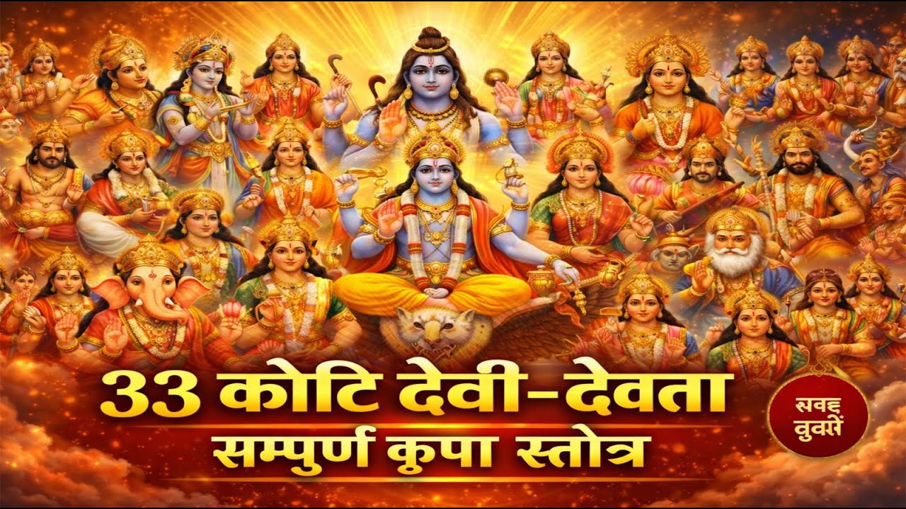 33 कोटि देवी-देवताओं की स्तुति  सम्पूर्ण देवी-देवता कृपा स्तोत्र  Most Powerful All Gods Bhajan