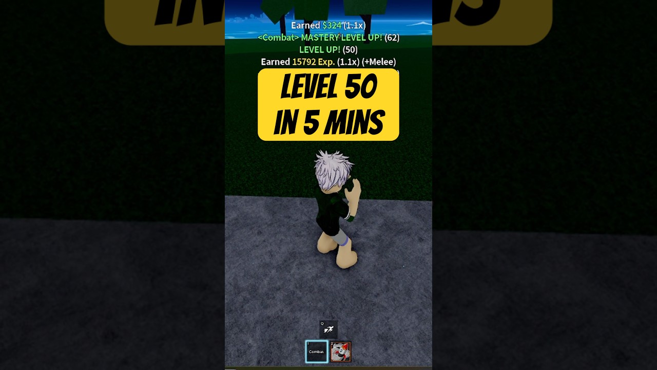 Blox Fruits: Level 50 in 5 Min! 🚀 #roblox