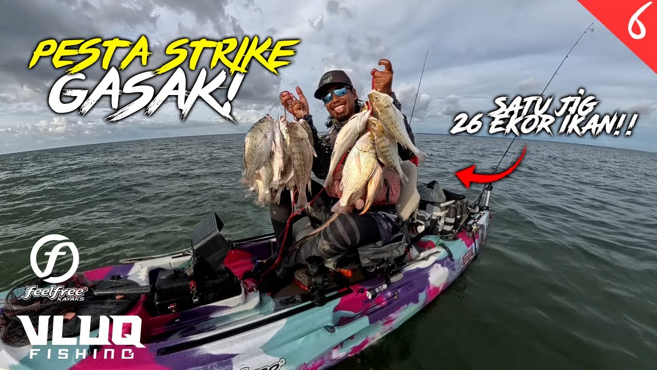 Gasak STRIKE! Letak MAKAN! Letak MAKAN!! 1 Jig 26 Ekor IKAN!! - Part 2 -  #VLUQ544