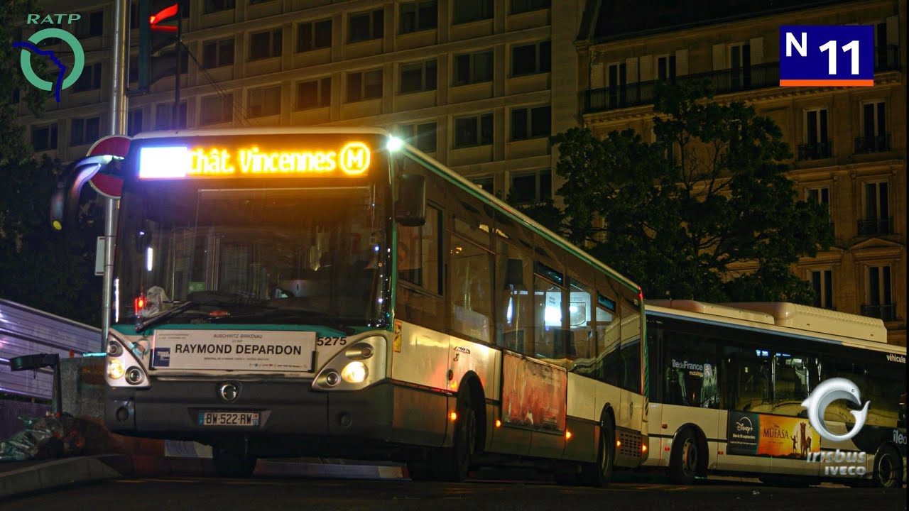 NOCTILIEN N11 - IRISBUS CITELIS 12 EEV RATP - 5275 - KICKDOWN 🧨🚀