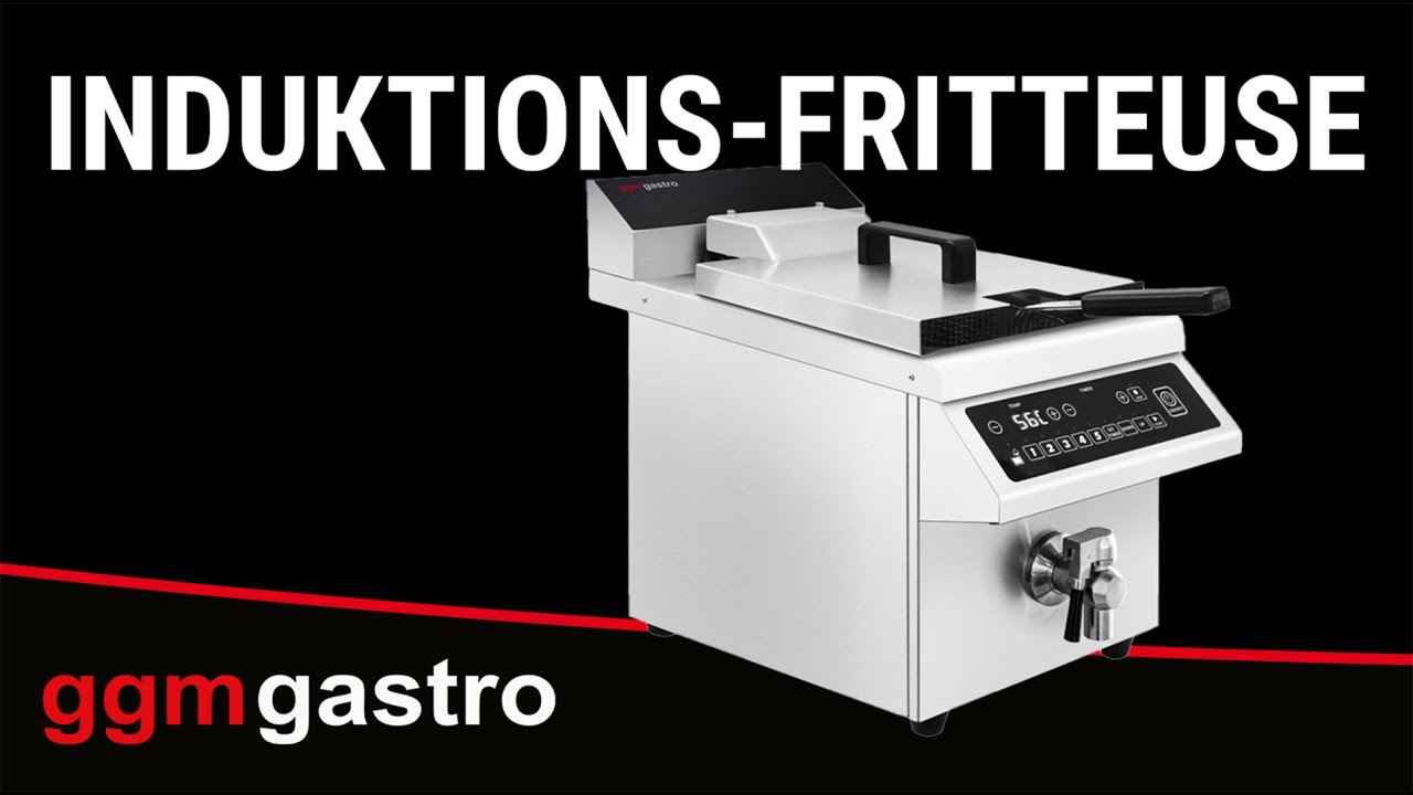 Induktions-Fritteuse - 8 Liter - 3,5 kW - mit automatischer Korbanhebung - IFLB8 - GGM Gastro