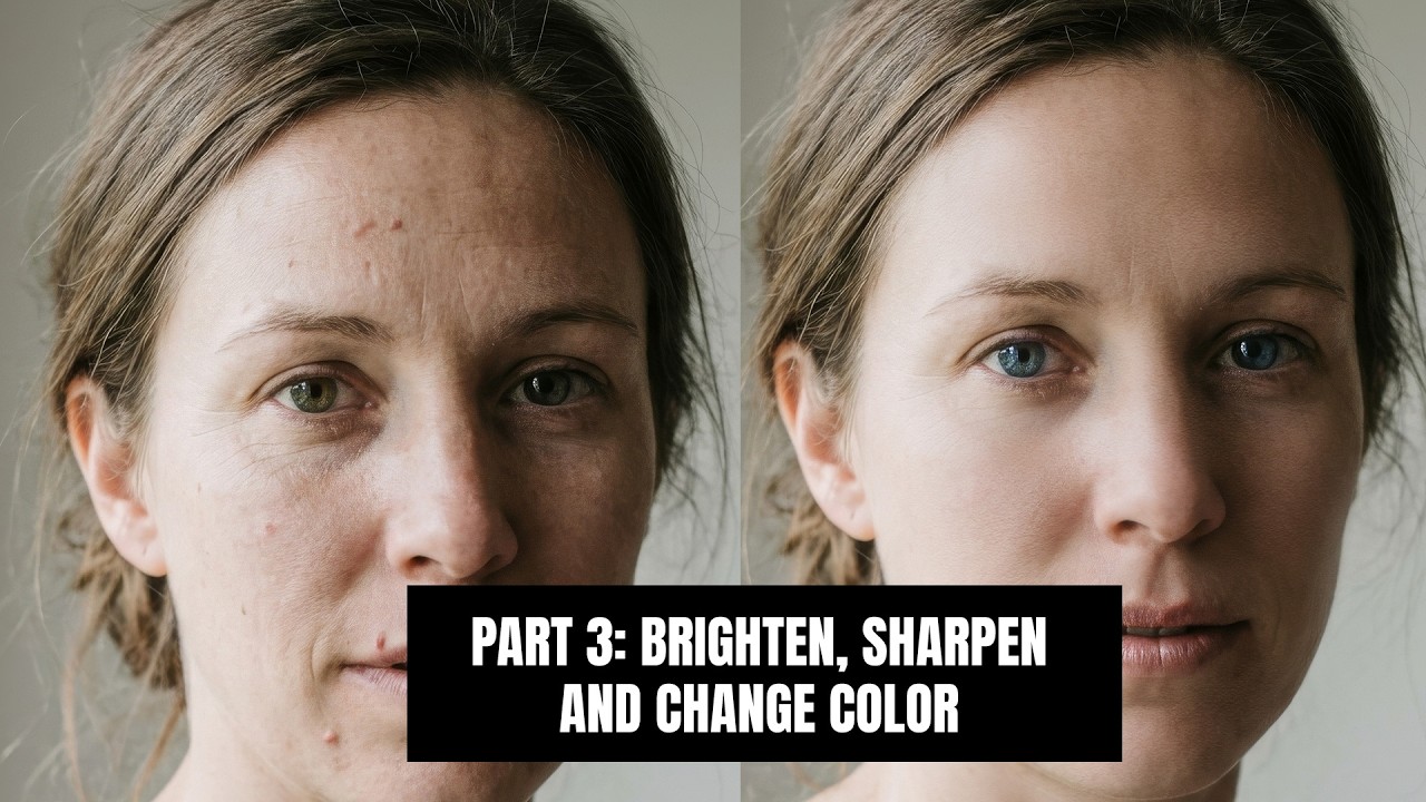 Part3. Brighten, Sharpen and change color of the eyes with Magic Touch 2.
