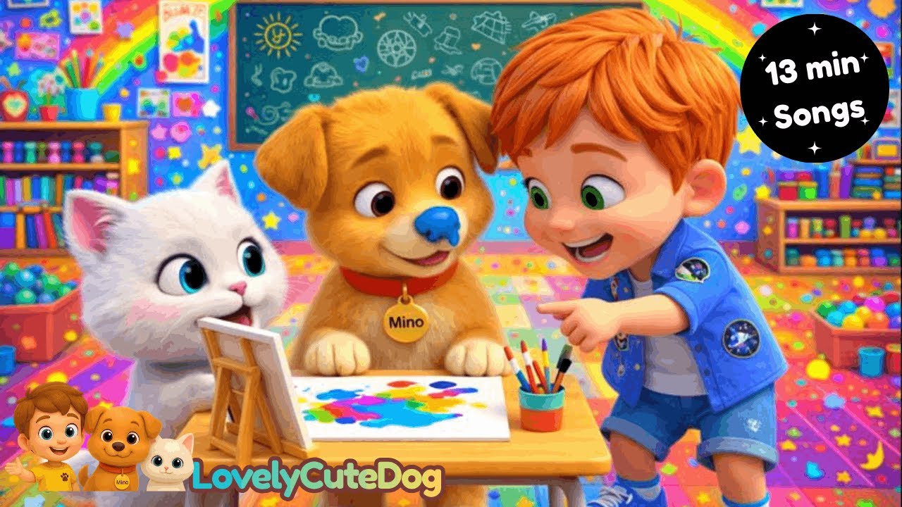 Fun Classroom Songs for Kids 🎨 | Art & Drawing with Cute 3D Friends | Nursery Rhymes