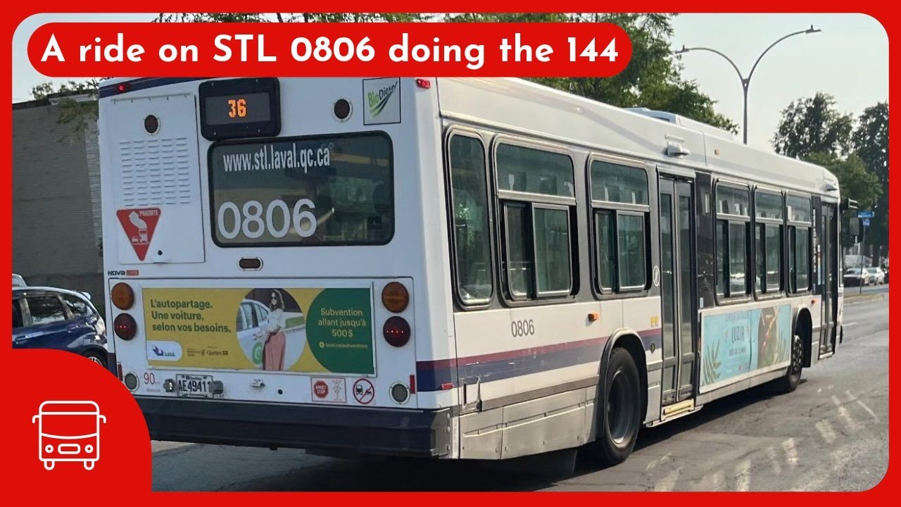 A loud ride on STL 0806 doing the 144 Sainte-Dorothée - 2008 NovaBus LFS