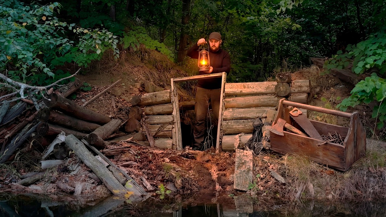 He Found a Broken Cabin and Turned It into a Shelter