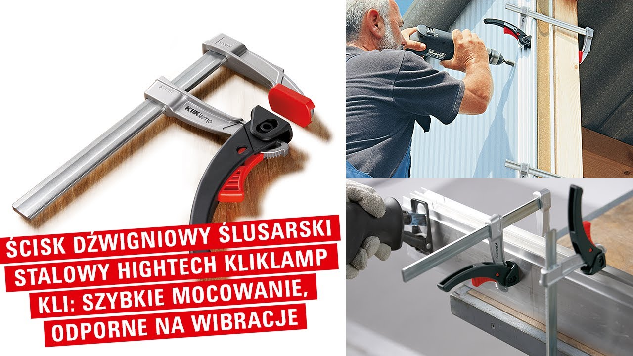 Lekki jak... magnez: Ścisk dźwigniowy ślusarski stalowy Hightech KliKlamp KLI  |  BESSEY