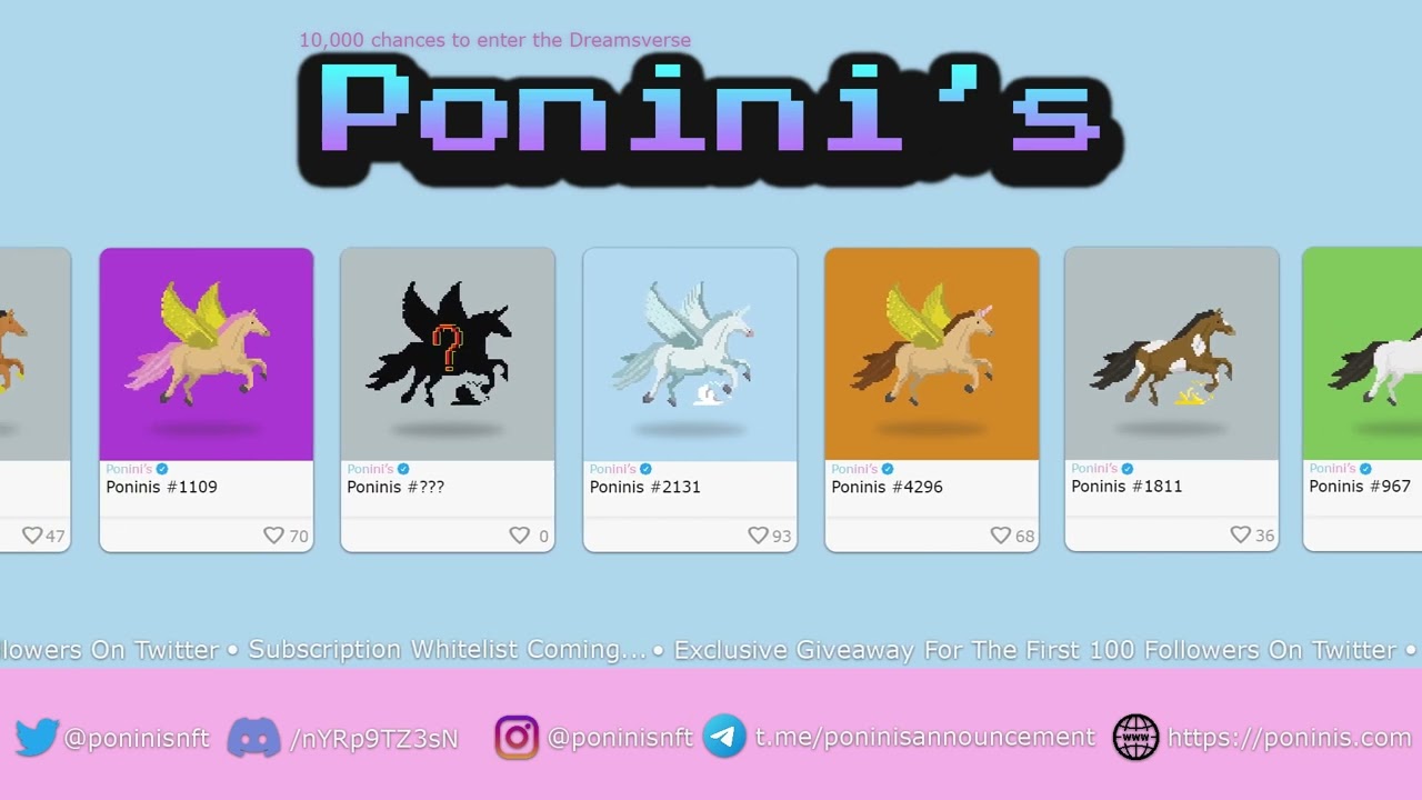 Poninis 🦄 NFT Collection | 🚨Giveaway Alert🚨 | Whitelist
