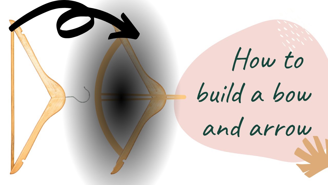 How to make a simple bow and arrow from a wooden hanger - RFM
