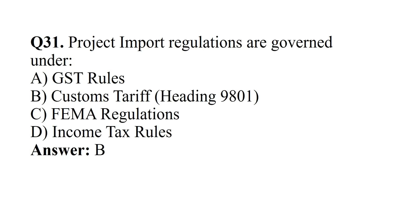 Import of Goods, Custom & Excise Duty Exemption, GST Concession Certificates