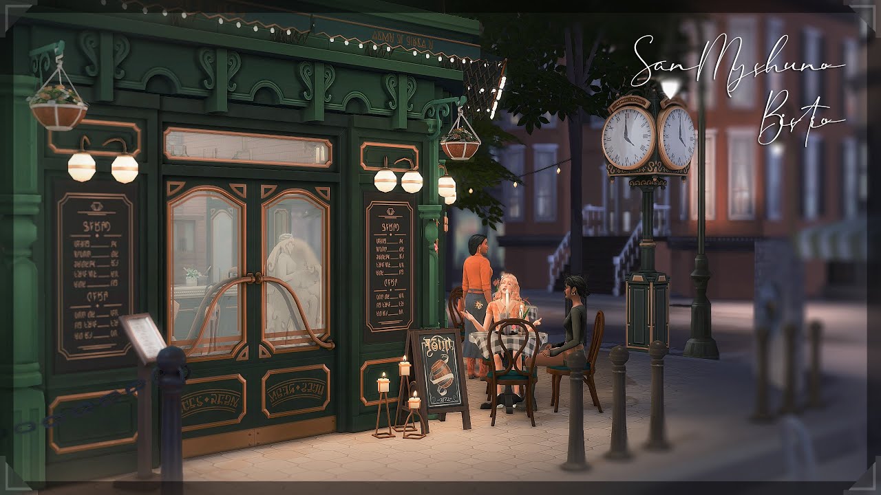 신규 키트로 식당 건축 🍷 (+ 샌미슈노 임대 아파트,,)| SIMS4 SPEED BUILD | NO CC