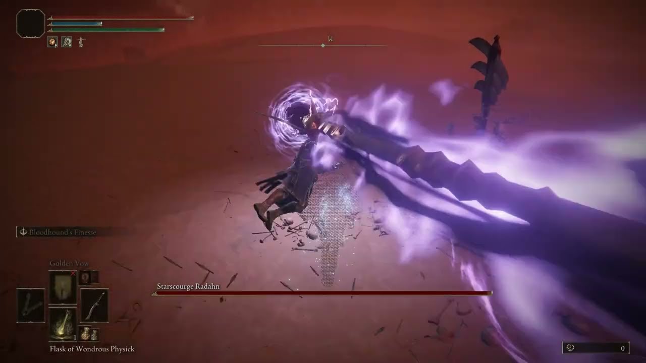 Elden Ring Starscourge Radahn Bloodhound's Fang Fast Kill (No Damage, Solo Kill)