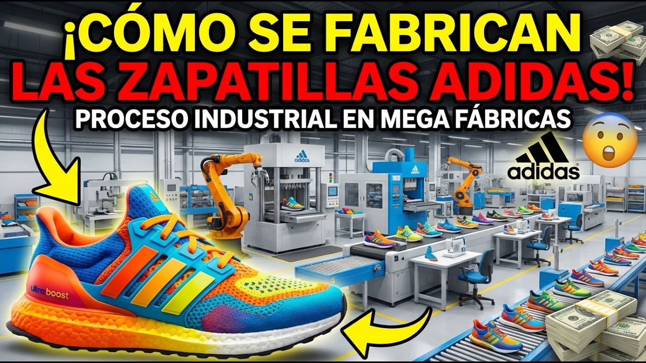 CÓMO se FABRICAN las ZAPATILLAS ADDIDAS Proceso Industrial en Mega Fábricas