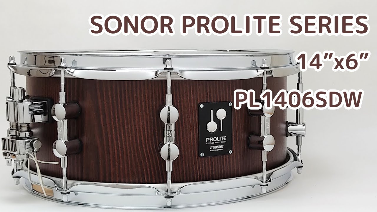 SONOR PROLITE SERIES SNARE DRUM 14”×6” PL1406SDW NUB