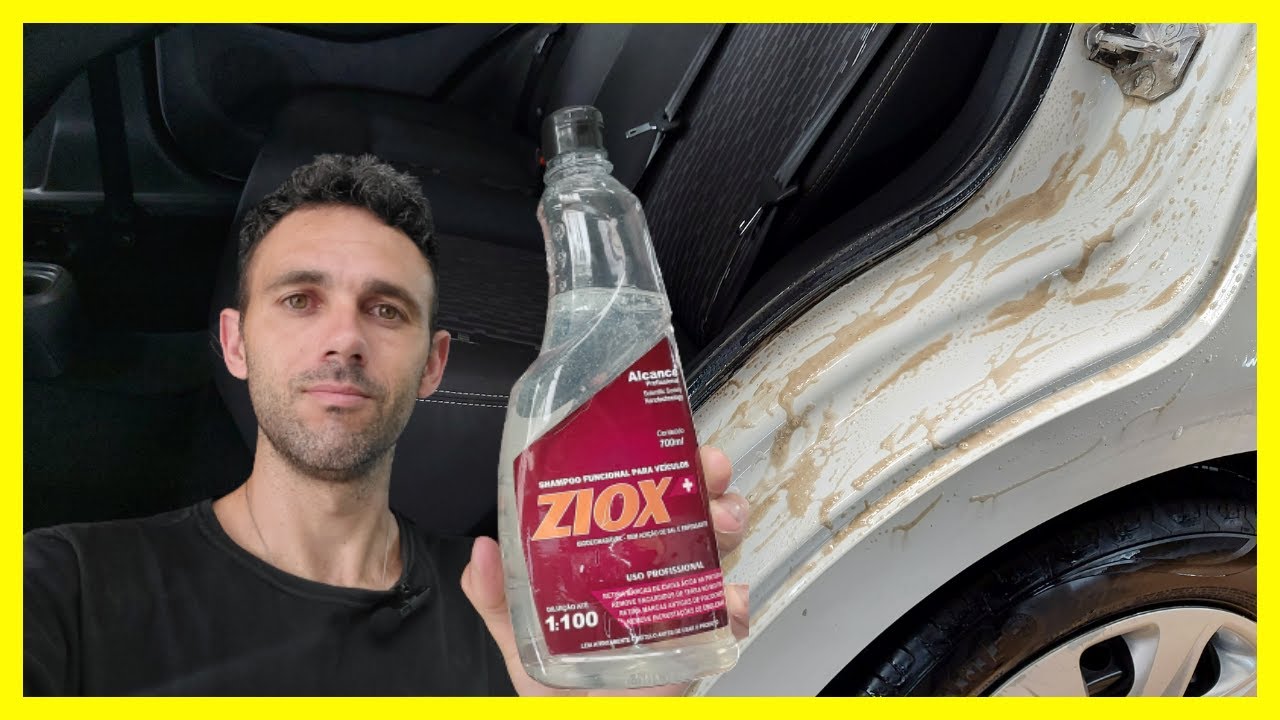 Pré lavagem no carro com o Ziox, shampoo ácido da Alcance