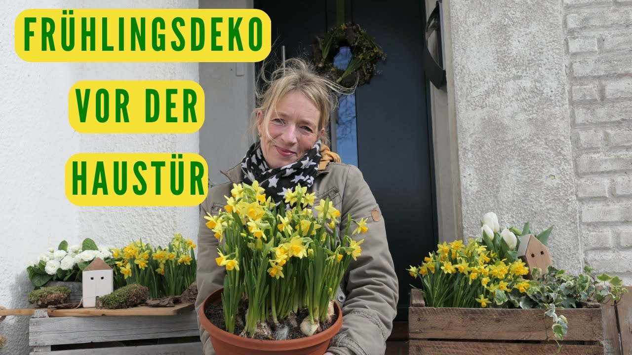 Herzlich Willkommen lieber FRÜHLING 💚  Frühlingsdeko vor der Haustür bei Micha & Conny dekoriert 🫶